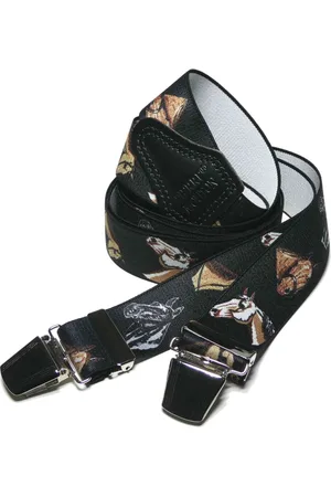 Pierre Mouton Horses Bretel - Bretels - Volwassenen - Heren - - 140cm - 3 brede clips - XL - XXL