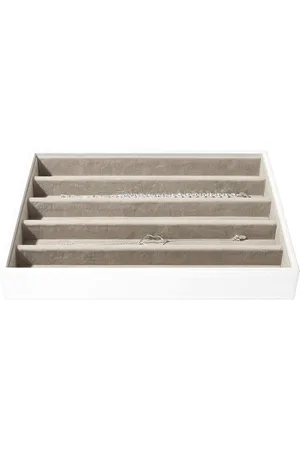 Merkloos Medium White Classic Jewellery Box - Necklace Layer Jewellery Storage