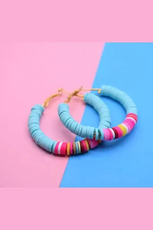 Akyol Kralenoorbellen – kleurrijk – boho - bohemian oorbellen - ibiza style - ibiza oorbellen - ronde oorbellen – vrolijke oorbellen – cadeau – gift - oorbellen cadeau - festival - zomer - cadeau voor dame - ring oorbel