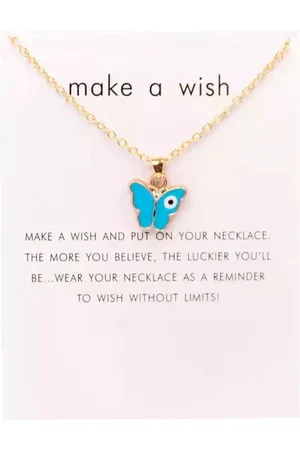 Akyol Ketting - vlinder - Cadeau - moederdag - make a wish - nazar ketting - blauwe oog ketting - boze oog - valentijns cadeau ketting - geluks ketting - vlinder ketting - make a wish - vriendschaps ketting