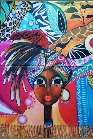 Merkloos Omslagdoek African Beauty