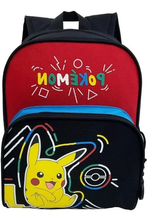 Merkloos Kinderrugzak schoolrugzak maat 30 cm Pikachu zwart - officieel product - casual stijl