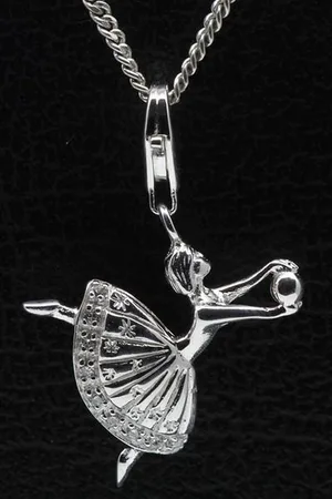 MOOYE Zilveren Ballerina hanger én bedel
