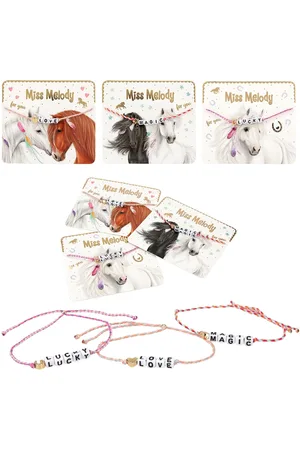 Depesche Miss Melody armband textiel met tekst - 1 stuk