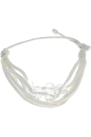 Behave Armband kralen imitatieleer verstelbaar