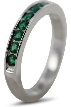 Silventi 9SIL-22101 Zilveren Ring met Zirkonia - Dames - 9 Zirkonia Steentjes - 3 mm -