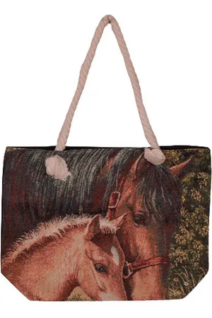 S.Y.W Grote tas - Paard met Veulen - 46x33cm