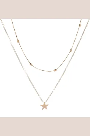 KJG Goudkleurige Choker + Ketting met Ster