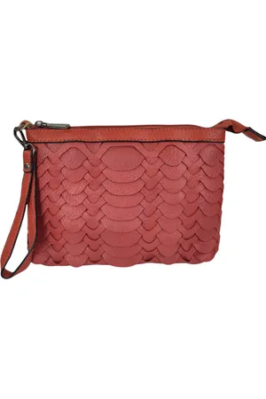 Merkloos Clutch 100% vegan Mandoline brique