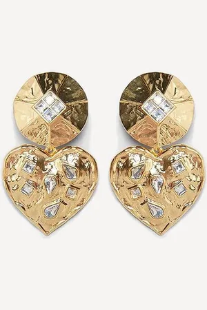 Margot Bardot Yvette Gold - Statement oorbellen - Hartjes - Goudkleurig - Oorbellen dames - Roestvrij staal