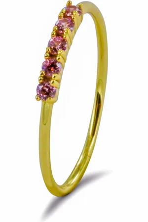 Silventi 9SIL-21631 Zilveren Ring - Dames - 5 Zirkonia Steentjes - 2 mm Doorsnee