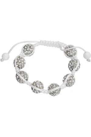 Behave Geknoopte armband met kralen en steentjes