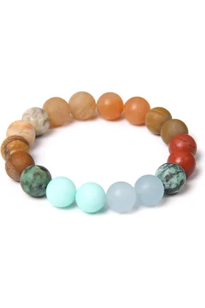 Marama Armband Summer Vibes - matte ronde kralen - halfedelstenen - elastisch