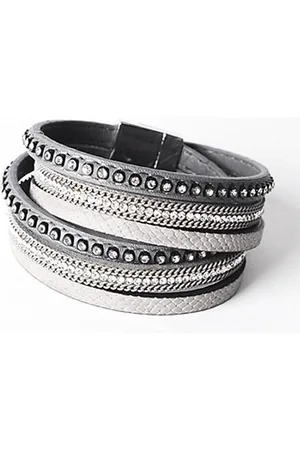 Montebello Armband Barnardia - PU Leer - Zirkonia - 39cm