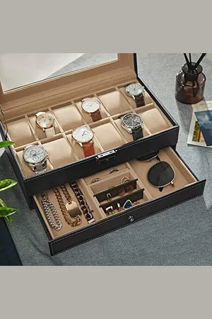 Merkloos Horlogebox - horlogekussen, horlogekast \ horloge doos 18.5 centimetres