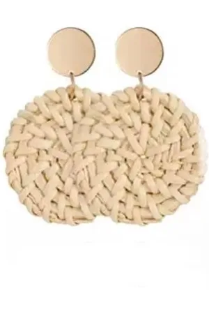 Akyol Oorbellen -bohemian - bohemian oorbellen - rotan oorbel - riet oorbel - ibiza oorbellen - oorbellen voor festival - rieten oorbel – -Cadeau -oorbellen - leuke oorbellen – oorbel – festival – vintage oorbellen