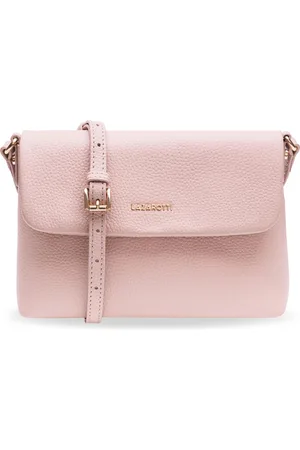 Lazarotti Leren Schoudertas Bologna Leather Flap Crossbody Bag Oud roze