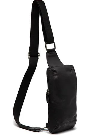Chesterfield Leren Crossbody Tas Zwart Cambridge