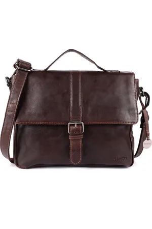 Genicci HANDTAS CUM CROSSBODY HORIZON DONKER BRUIN