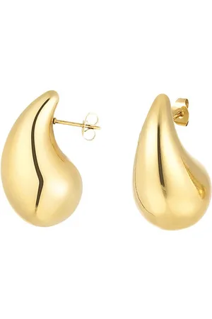 Dottilove Kinzi - Oorbellen - Gouden Drop Oorbellen Medium - Stainless Steel - - 3.1 cm