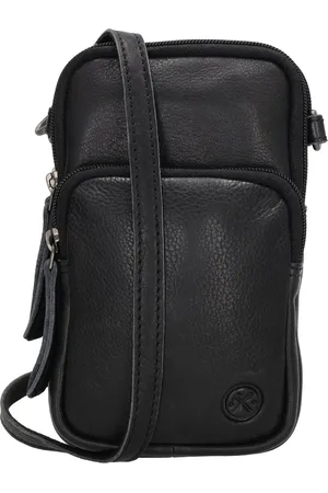 Hide & Stitches Paint Rock Crossbody Telefoontasje - 100% Leder - - 100% Leer