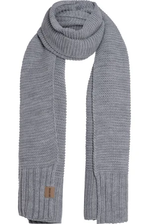 Knit Factory Jamie Gebreide Sjaal Dames & Heren - Herfst- & Wintersjaal - Langwerpige sjaal - Wollen sjaal - Heren sjaal - Dames sjaal - Unisex - Antraciet - - 200x45 cm