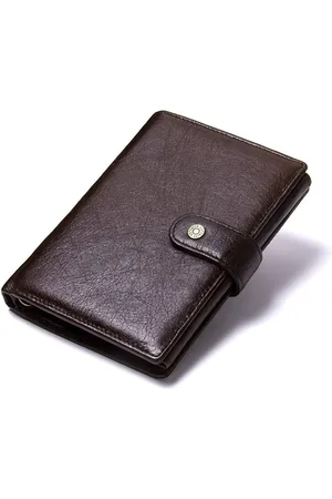 Contacts Leren luxe paspoorthoes - portefeuille heren - mannen cadeautjes cadeau voor man - portemonnee heren pasjes houder - Top kwaliteit Leer