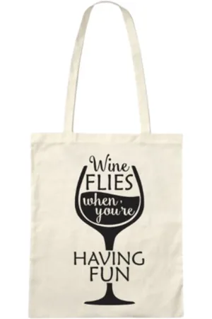 Merkloos Tas - Wine flies when you