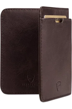 Merkloos Slim Bifold Wallet with RFID Protection - Top Quality Italian Leather - Ultra Thin Front Pocket Holder for Cards and Cash - Up to 9 Cards