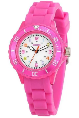 Hidzo Kinderhorloge - Analoog - Roze - Siliconen