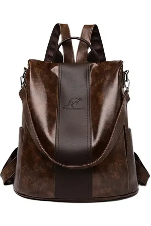 Merkloos CarryQuest® -Modieuze PU Leren Rugzak voor Vrouwen - Schoudertas - (30x16x31cm) - Trendy en Stijlvol - Met Binnenvak - Zachte Handgreep - Handige Zak met Rits - Ergonomische Pasvorm - 20-35 liter Capaciteit - Hoogwaardig PU-leer