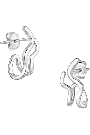 EAR IT UP Oorbellen - Flow - Push back oorknopjes - 925 sterling - 17 x 5 mm - 1 paar