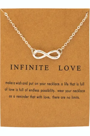 Bixorp Luck Zilveren Dames Ketting met Oneindigheidsteken - "Infinite Love" - 45/50cm - Cadeau voor Vrouw - Zilverkleurig