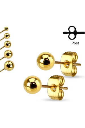 LMPiercings NL Oorbellen balletje 2 mm gold plated