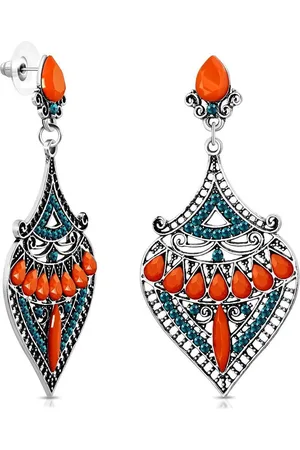 Montebello Oorbellen Vintage FEF309 - Bijoux - Boheems - 70x34mm