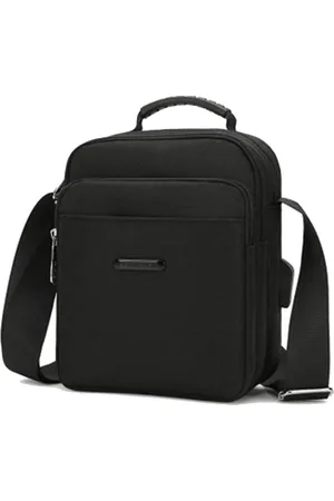 Merkloos Schoudertas borstzak heren crossbody schoudertas mobiele telefoon tas messenger bag herentas shulder bag, Zwarte heren schoudertassen, Casual