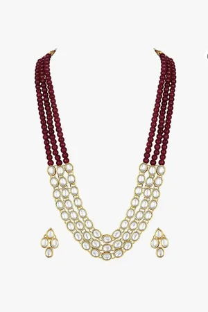 N3 Collecties Vergulde traditionele lange ketting sieraden set voor Vrouwen