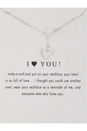 Bixorp Luck Zilveren Dames Ketting met Hartjes - "I Heart You" - 45/50cm - Cadeau voor Vrouw - Zilverkleurig