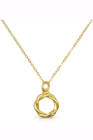 Jonline Schitterende 18K Gold Plated Halsketting met Hanger Krans