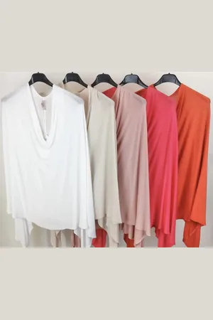 Merkloos Zomer dames poncho Arisa effen
