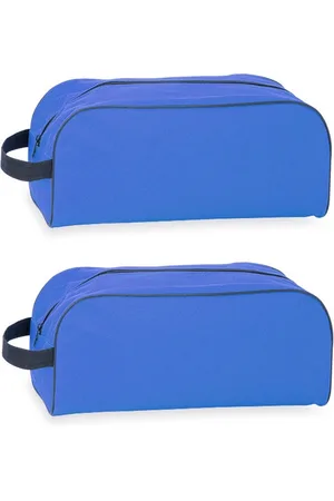 Merkloos Schoenentas/reistas - 2x stuks - - 8 liter - 35 x 16 x 15 cm - Reis opbergtas voor een paar schoenen - polyester