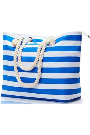Merkloos Grote strandtas met ritssluiting, waterdichte badtas, strandtas, XL, familie strandtas met ritssluiting, grote shopper, sporttas voor dames, schoudertas