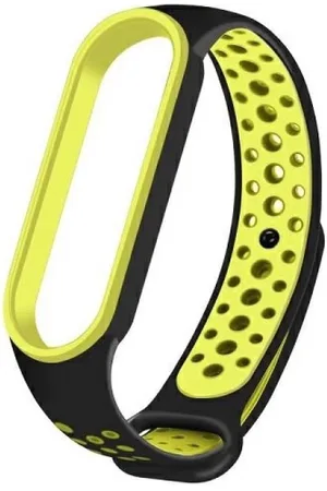 Beline Pasek smartwatchbandje voor Mi Band 7/6/5 zwart/groen