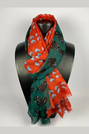 Modesjaals.nl Sjaal met hartjes in diverse kleuren