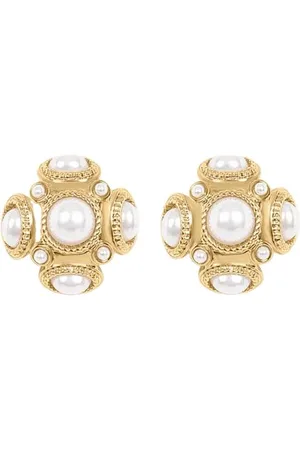 Margot Bardot Elodie Pearl Stud Oorbellen Gold