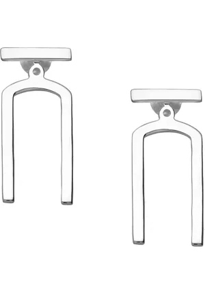 EAR IT UP Oorbellen - Bar - Dubbel - Jacket - Push back oorknopjes - 925 sterling - 22 x 10 mm - 1 paar