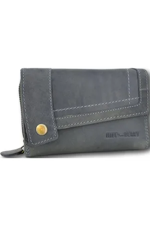 Hillburry Portemonnee met omslag - - vintage leer - veel vakjes - functioneel en duurzaam - (bxhxd) ca. 14cm x 9cm x 3,5cm