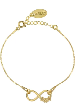 ARLIZI 1320 Armband infinity symbool bloem - verguld - 20 cm