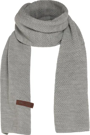 Knit Factory Jazz Gebreide Sjaal Dames & Heren - Grijze Wintersjaal - Langwerpige sjaal - Wollen sjaal - Heren sjaal - Dames sjaal - - 200x30 cm