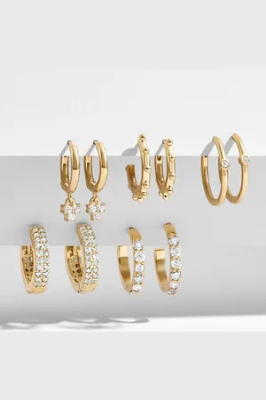 Dottilove Twinkle Oorbellen Set- 14K Verguld Oorbellen- 5 paar / 2 stuks